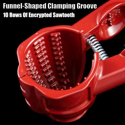 Heavy Duty Nutcracker Tool with NonSlip Grip, Dual Size Walnut and Pecan Cracker, Orange 1PCS 2