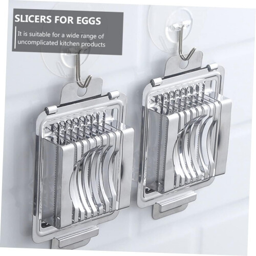 Stainless Steel Egg Slicer MultiPurpose Cutter for Eggs Vegetables Fruits Easy Clean Kitchen Tool 2