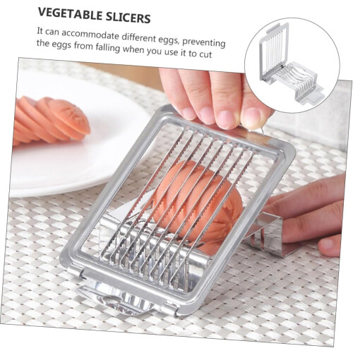 Stainless Steel Egg Slicer MultiPurpose Cutter for Eggs Vegetables Fruits Easy Clean Kitchen Tool 1