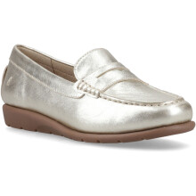 (, ) Hush Puppies Shelby Leather Women's Gold Loafers