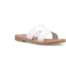(, ) Hush Puppies Azalea Mule Leather Women's White Sandals