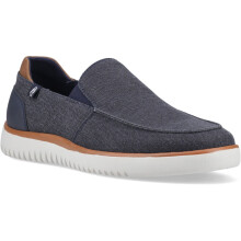 (, ) Hush Puppies Damon Slip on Textile Men's Navy Loafers