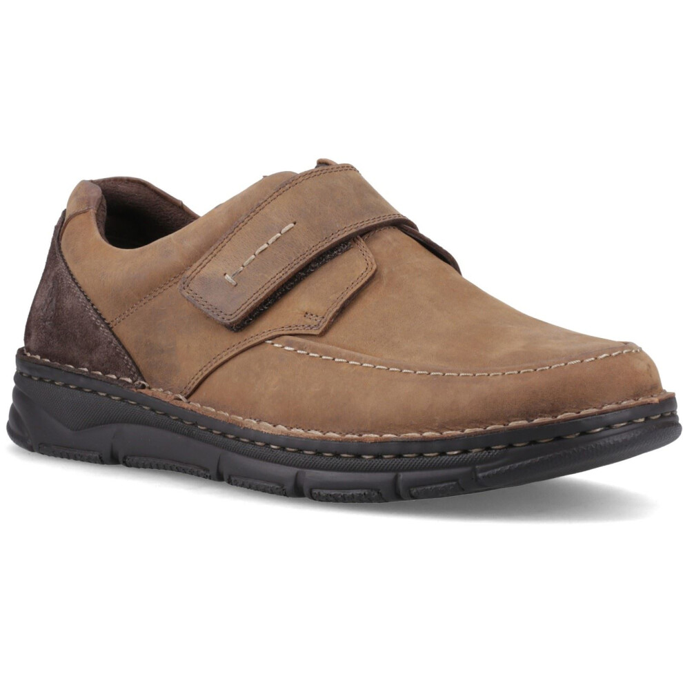 Hush Puppies (, ) Forde Touch Fastening Leather Men's Tan Loafers