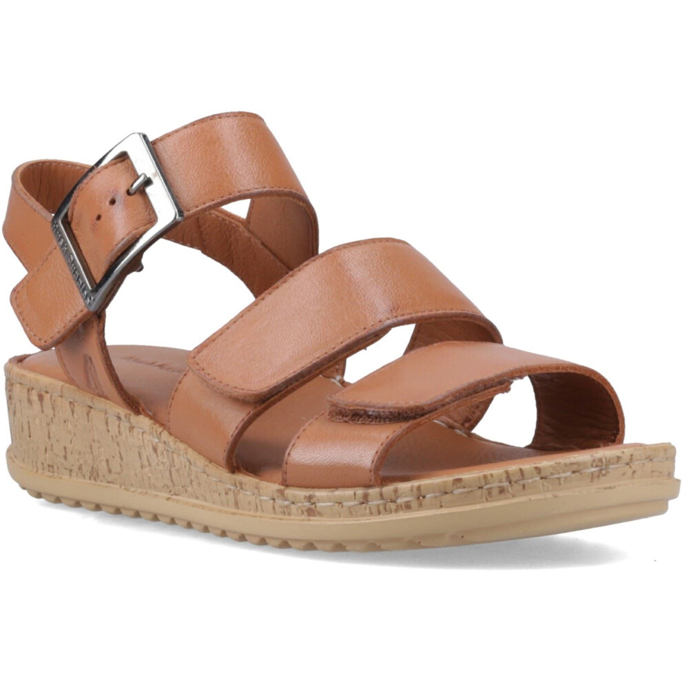 New Hush Puppies Women's (, ) Eliana Sandal Leather Tan Sandals 43540-81483