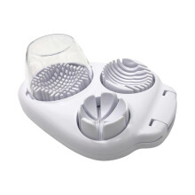 Stainless Steel Egg Slicer for Hard Boiled Eggs, Uniform Slice Precision, MultiPurpose Fruit Cutter