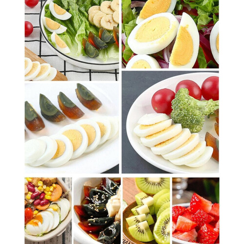 Stainless Steel Egg Slicer for Hard Boiled Eggs, Uniform Slice Precision, MultiPurpose Fruit Cutter 2