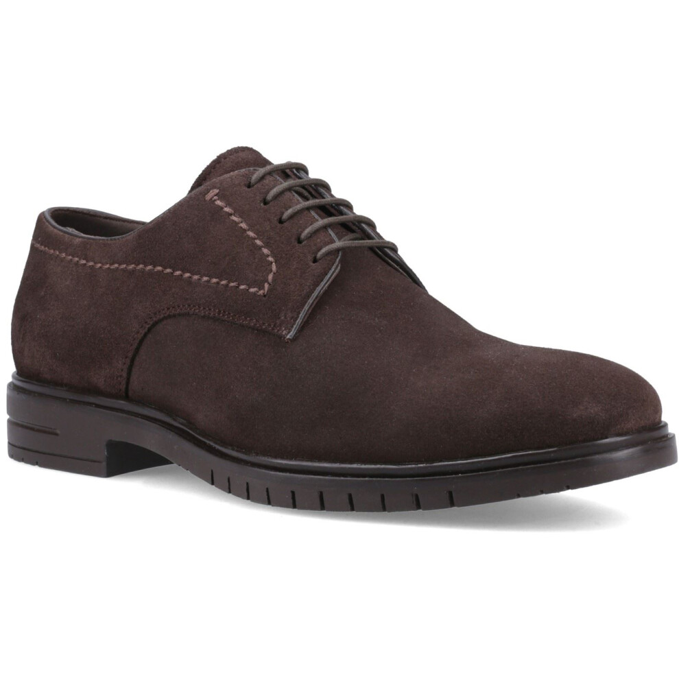 Hush Puppies (, ) Sterling Suede Shoe Leather Men's Chocolate Lace-Up Shoes