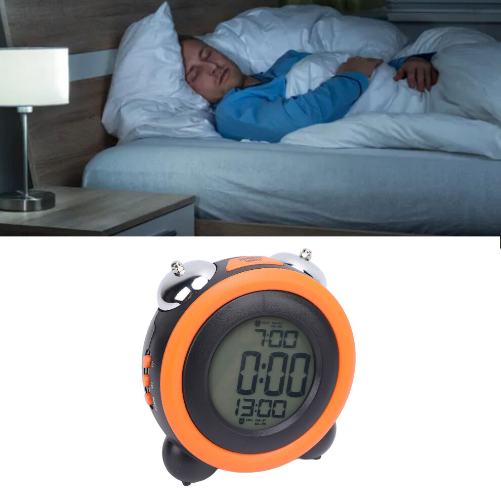 Vibrating Bed Shaker Alarm Clock â Large Display, Adjustable Brightness