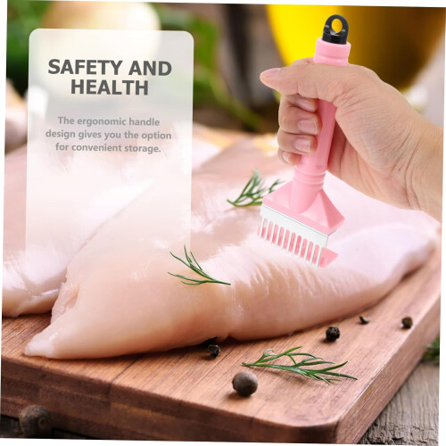 Meat Tenderizer Needle Tool with Ergonomic Handle and Sharp Stainless Steel Needles for Beef Poultry Fish 2
