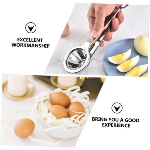 Stainless Steel Egg Slicer with Precision Blades, Multipurpose Fruit Cutter, Easy to Clean Kitchen Tool 2