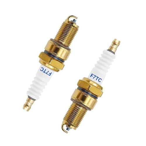 2pcs F7TC Spark Plugs for 4 Stroke Small Engines, Improved Performance and Reliable Ignition
