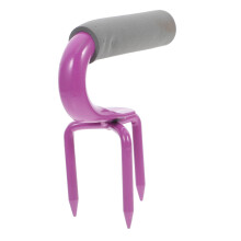 Manual Garden Tiller Hand Cultivator Tool for Even Soil Aeration in Vegetable Gardens and Beds