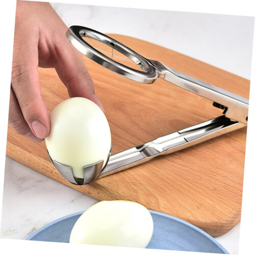 Egg Slicer Stainless Steel Egg Cutter for Boiled Eggs Quick Slicing Kitchen Cooking Tool 2
