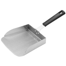 Stainless Steel Food Scoop with Ergonomic Comfort Grip for Fries Fried Chicken and Kitchen Serving