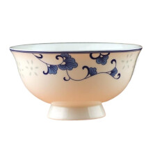 Chinese Palace Style Bone China Rice Bowl 13cm  Foot Design for Elegant Dining Experience