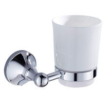 Bathroom Cup Holder Chrome Wall Mounted CorrosionResistant SpaceSaving Single Tumbler Rack
