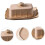 Butter Dish with Lid Ceramic Rectangular Container for Butter Cheese Snacks Keeps Fresh Khaki 5