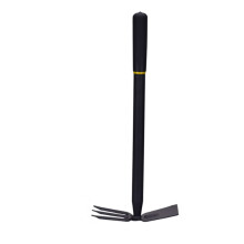 Garden Hand Hoe and Manual Weeding Rake, ThreeTooth DualPurpose Tool for Soil Loosening and Planting
