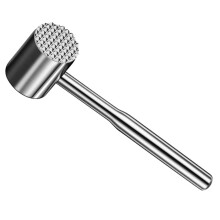 Heavy Duty Stainless Steel Meat Tenderizer Mallet with NonSlip Grip for Beef Chicken and Pork