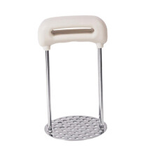 Stainless Steel Potato Masher and Ricer Press with Ergonomic Non Slip Handle for Smooth Mashing