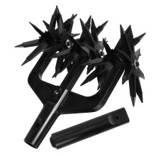 Manual Garden Tiller Rotary Cultivator for Soil Aeration Lightweight Hand Tool for Lawn and Garden