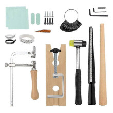 15-teiliges Ringmandrel-Set und Größenmesswerkzeug-Komplettes Ringherstellungsset für Schmuckherstellung und -design