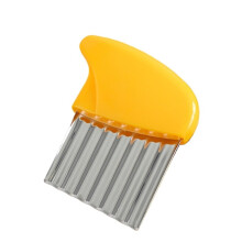 Crinkle Cutter for Potato Chips and Wavy Knife for Vegetables with Ergonomic AntiSlip Handle