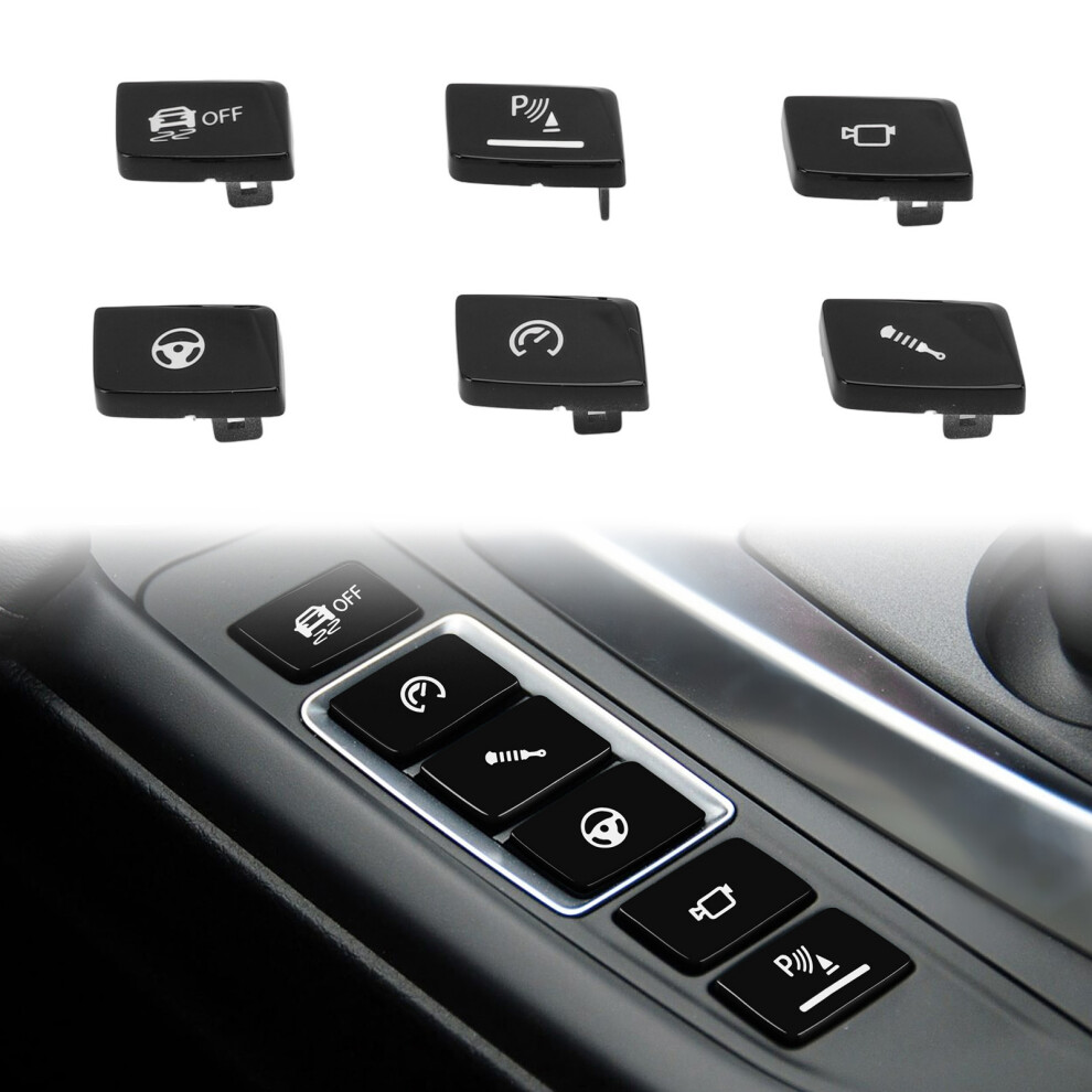 6Pcs Gear Shift Panel Button Cover For M3 F80 M4 F82 Black 9311383123769