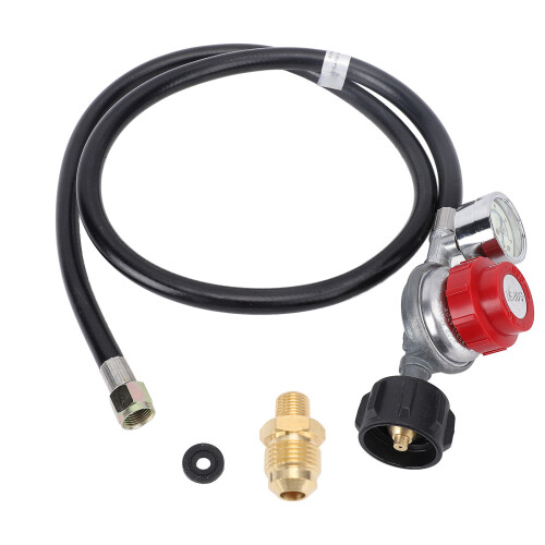 C3H8-Regler 0-30 PSI 4ft Messing/PVC mit Manometer 2