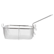 Stainless Steel Folding Deep Fryer Basket with HeatResistant Handle for Quick Oil Drainage