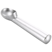 Ice Cream Scoop with HeatConductive Design and Ergonomic Grip Handle, Heavy Duty Aluminum Silver