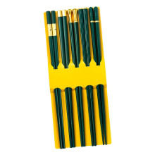 5 Pairs Reusable Fiberglass Chopsticks Set NonSlip Heat Resistant for Japanese Chinese Cuisine