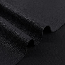 1.6mm Thick Waterproof Marine Vinyl Fabric Black Faux Leather Upholstery Material UV Resistant 24'x54'