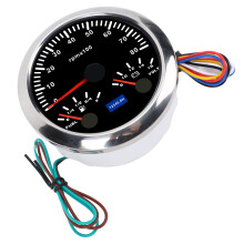 3 in 1 85mm Tachometer Voltage Fuel Gauge LED Backlight for RVs & Trucks