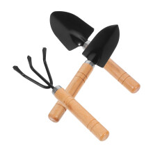 3pcs Heavy Duty Garden Tool Set with Rake Trowel Cultivator, Beginner Friendly Indoor Outdoor