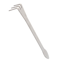 Stainless Steel Bonsai Root Rake, 3 Prong Soil Rake Tool for Repotting and Precise Root Grooming