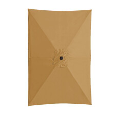 Waterproof Patio Umbrella Canopy Replacement with Vent, Heavy Duty Rectangular Outdoor Cover 6.6x10ft Khaki