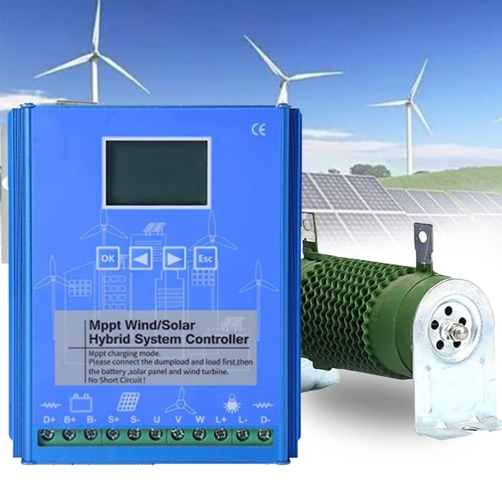 16000W Wind Solar Hybrid Mppt Charge Controller 12V/24V/48V Off Grid Boost Pwm Lcd Display 9070919320682