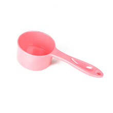 Pet Food Scoop Long Handle Durable Plastic for Dog Cat Dry Food Dishwasher Safe Watermelon Red