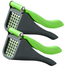 Garlic Press Rocker Stainless Steel Manual Mincer with Ergonomic Handle Heavy Duty Easy Clean Kitchen Tool