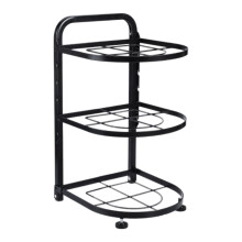 Pot and Pan Organizer with Foldable Adjustable Storage, 3Tier Kitchen Storage Rack