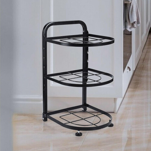 Pot and Pan Organizer with Foldable Adjustable Storage, 3Tier Kitchen Storage Rack 2