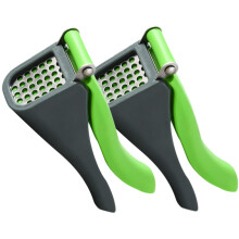 2Pcs Stainless Steel Garlic Press with Ergonomic Handle Manual Crusher Mincer Easy to Clean