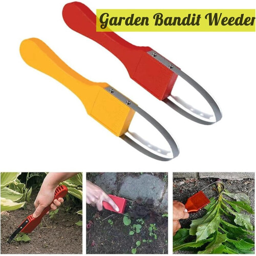 Weeding Tool with Sharp Loop Design, Ergonomic Comfort Grip, Durable Stainless Steel Root Puller 1
