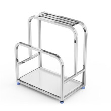 Stainless Steel Kitchen Knife Holder and Cutting Board Organizer, SpaceSaving Countertop Storage