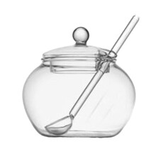 Transparent Sugar Bowl with Spoon, Acrylic Spice Jar with Lid, Durable Kitchen Condiment Container