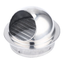 Stainless Steel Exhaust Vent Cover for Cooker Hood with Easy Installation, 14x14x4.4cm Silver