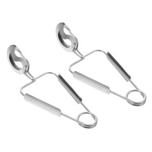 2Pcs Stainless Steel Snail Tongs with Spring Lock, Heat Resistant Seafood Serving Clip for Escargot and Shellfish