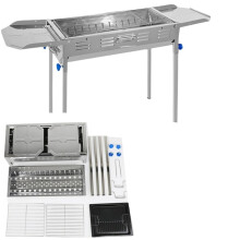 Portable Charcoal Grill Stainless Steel BBQ Grill with Foldable Design for Outdoor Camping and Picnic
