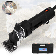 Electric Sheep Shears 6Speed Cordless Clippers with Speed Copper Motor and Ergonomic Grip Guard, Black